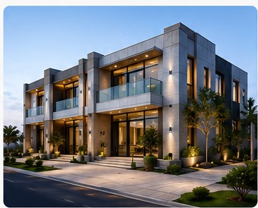 Modern construction project